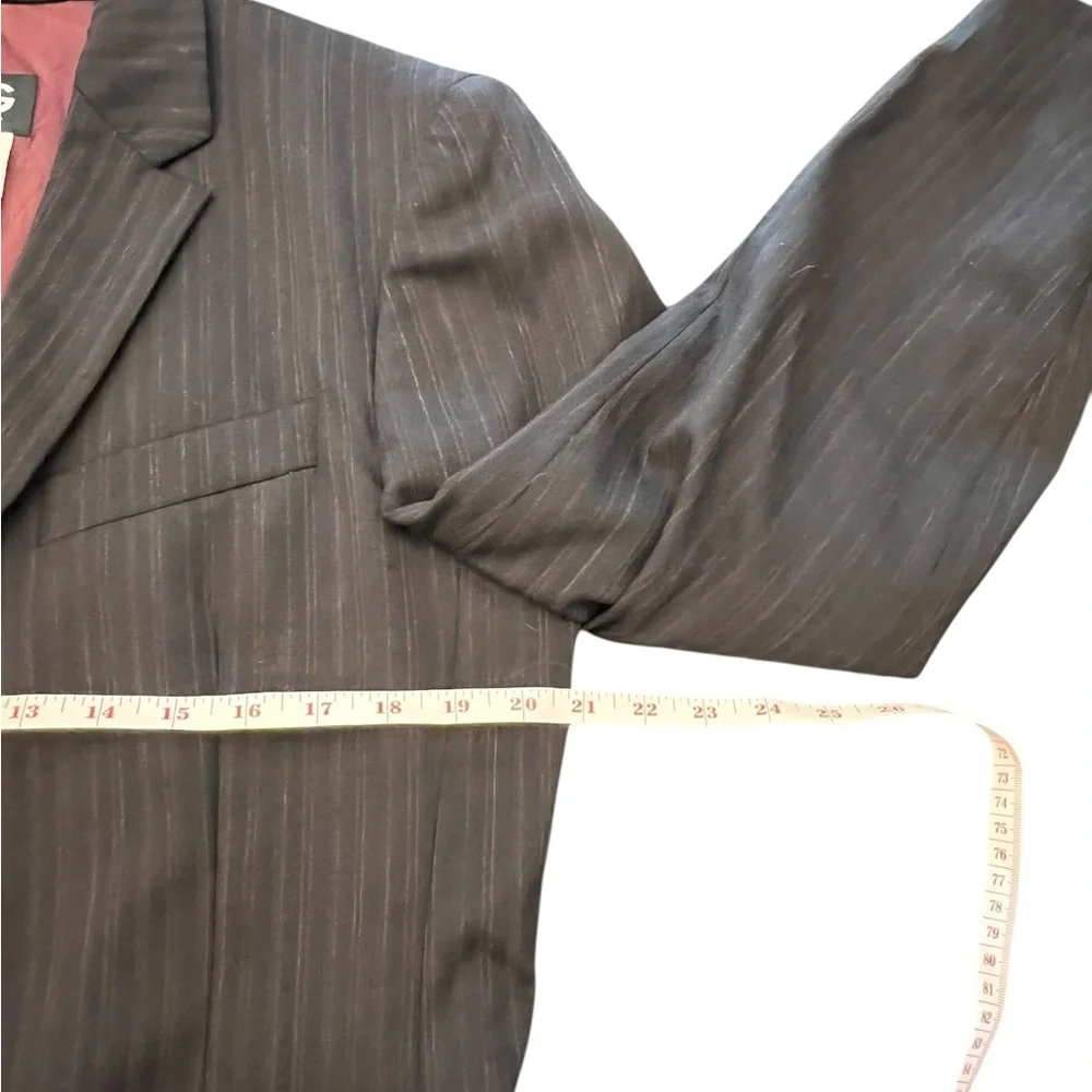 Dolce & Gabbana Mens Black Red Pin Stripe Blazer Jacket Vintage Luxury 36 COA‎